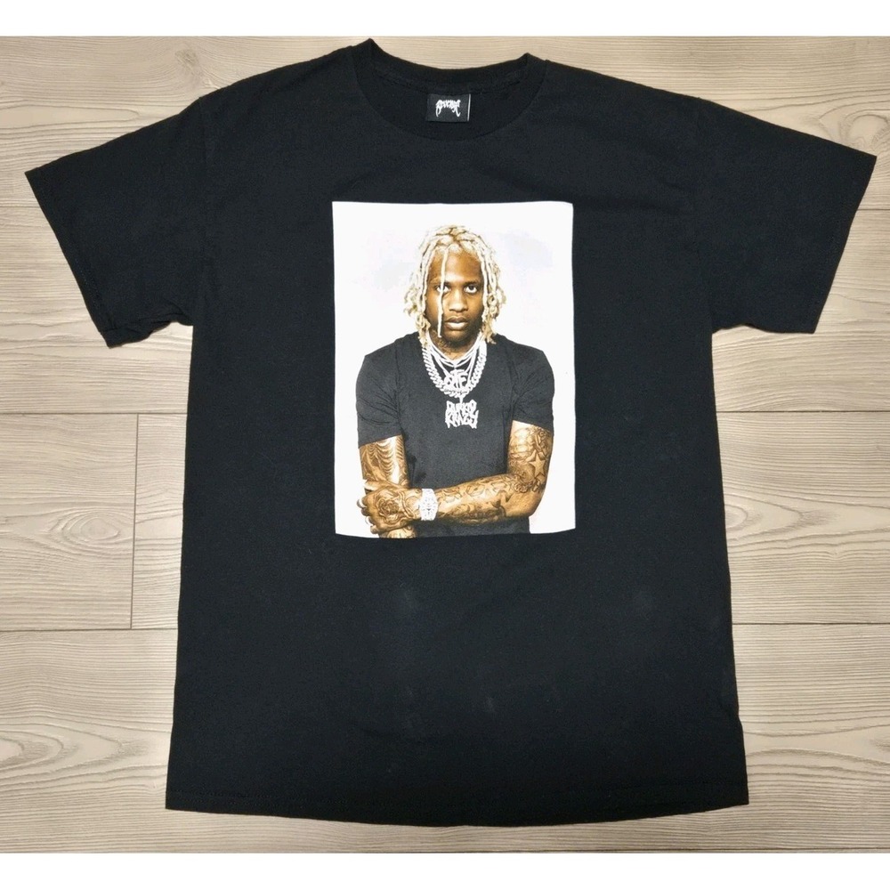 OTF X REVENGE‎ LIL DURK PHOTO TEE Shirt BLACK Size Medium Authentic Rap T